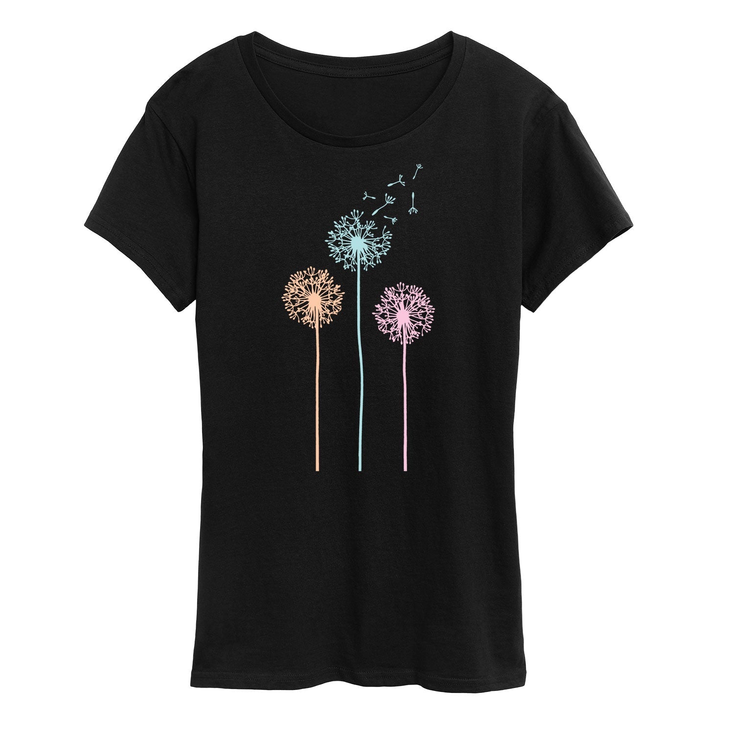 Instant Message - Pastel Dandelions - Women's Short Sleeve Graphic T-shirt