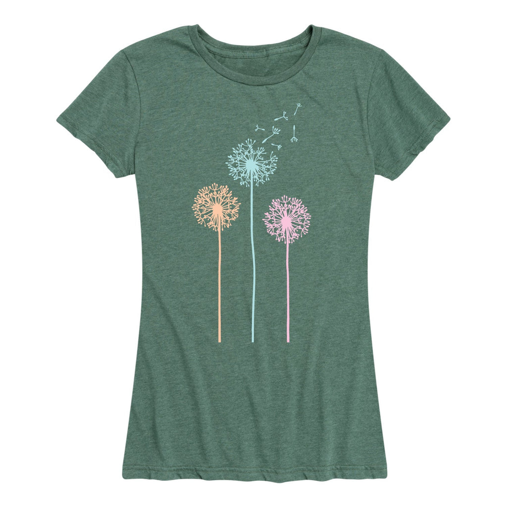 Instant Message - Pastel Dandelions - Women's Short Sleeve Graphic T-shirt