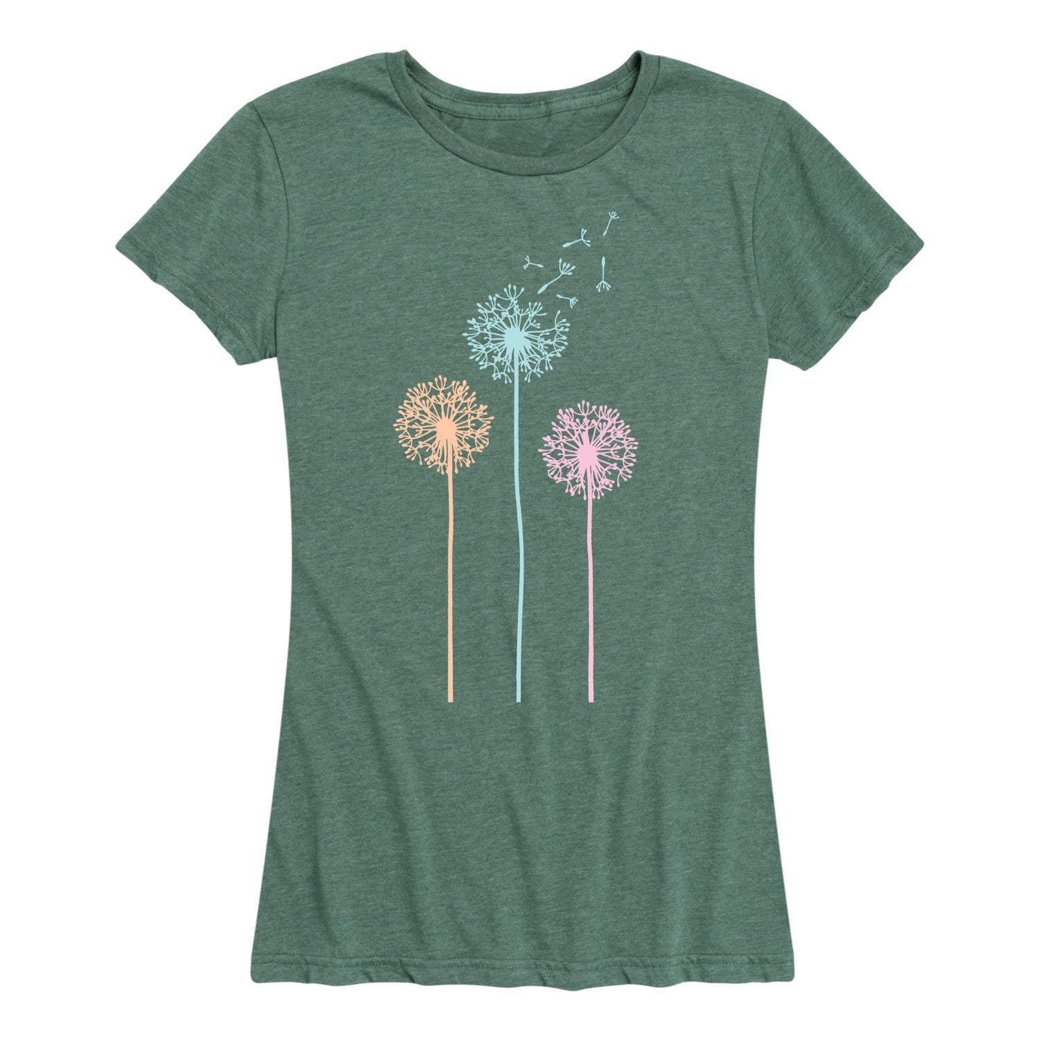 Instant Message - Pastel Dandelions - Women's Short Sleeve Graphic T-shirt