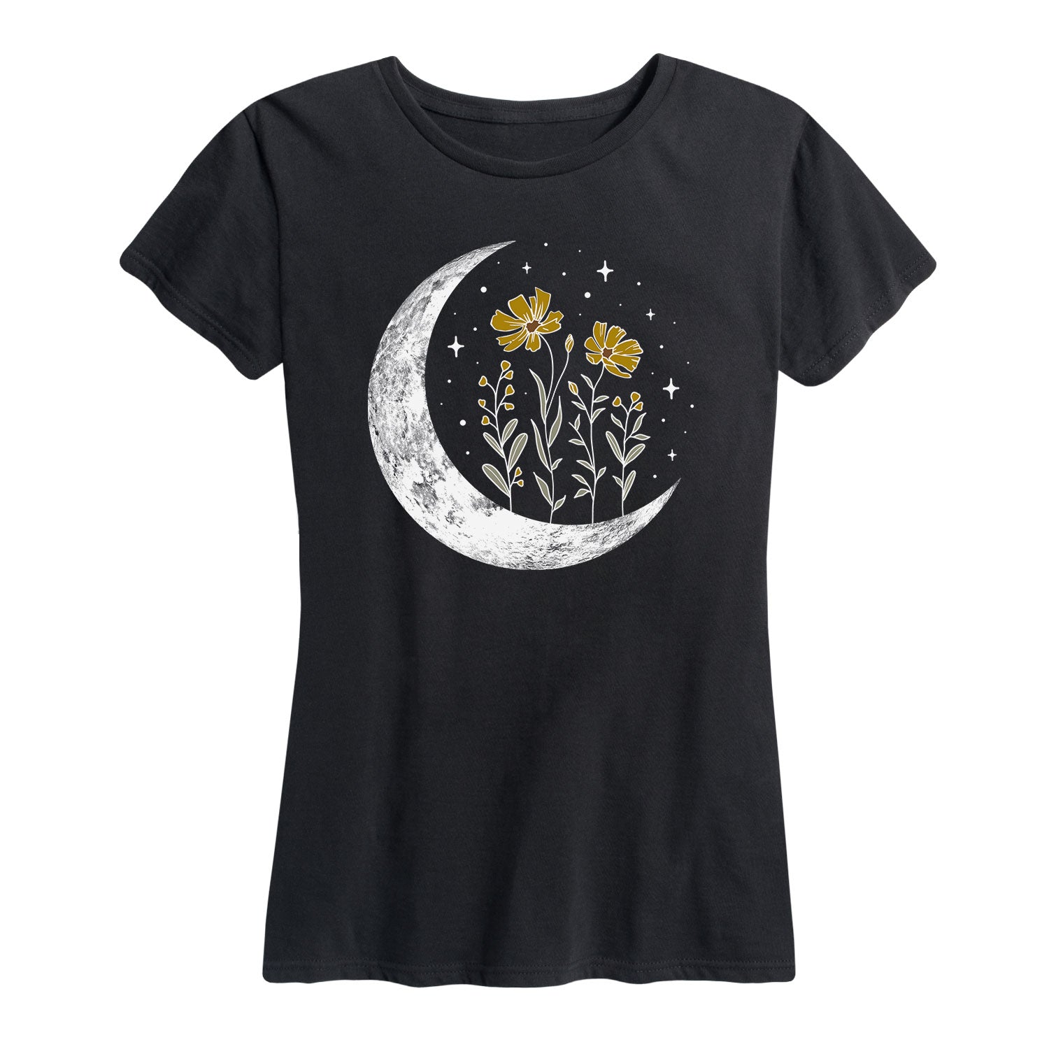 Instant Message - Floral Moon - Women's Short Sleeve Graphic T-shirt