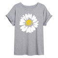 Instant Message - Big Daisy - Juniors Oversized Graphic T-shirt