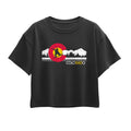 Instant Message - Colorado Flag Snowboarder - Youth Girl Short Sleeve Boxy Tee