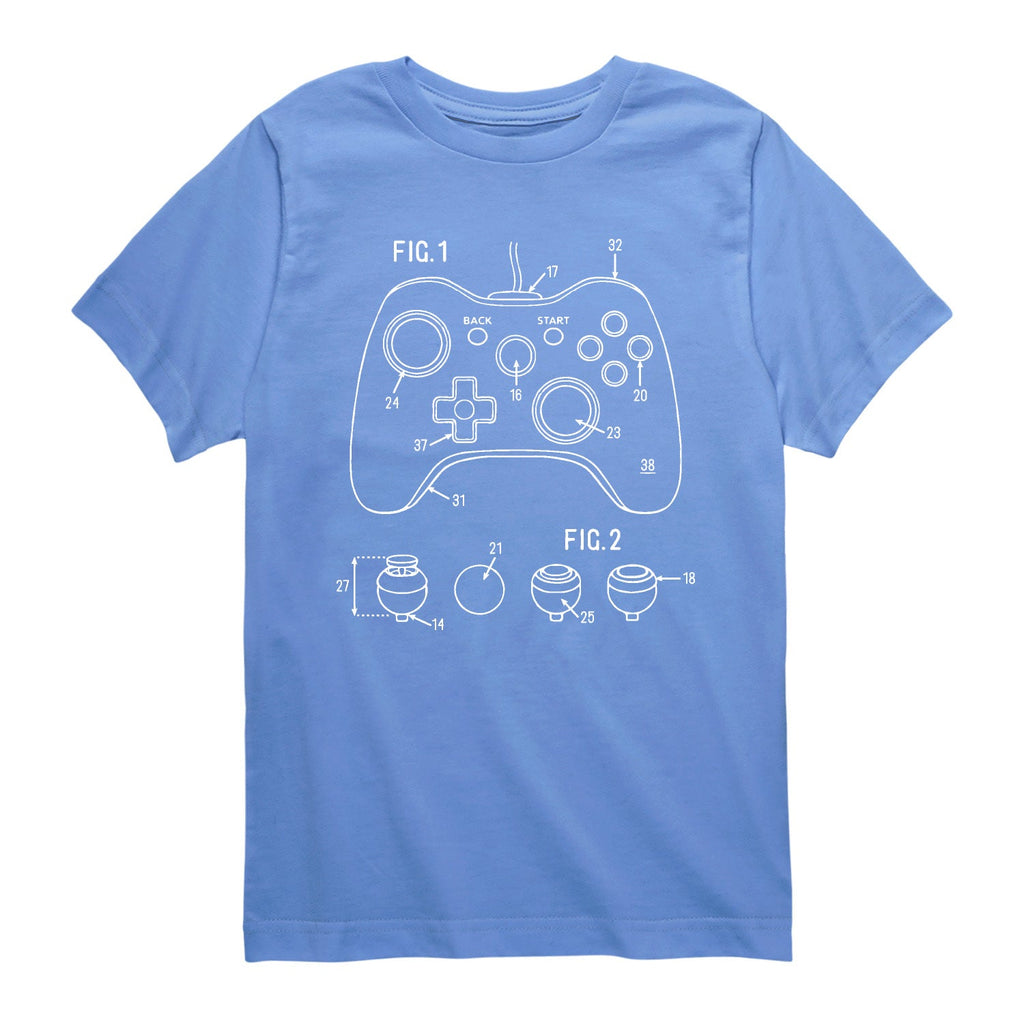 Instant Message - Game Controller Rendering - Youth Short Sleeve Graphic T-shirt