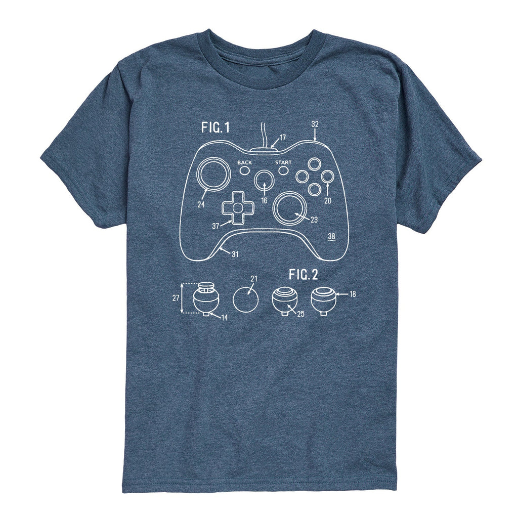 Instant Message - Game Controller Rendering - Youth Short Sleeve Graphic T-shirt