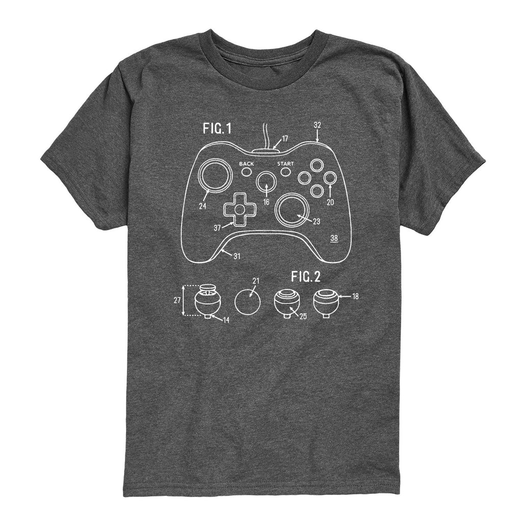 Instant Message - Game Controller Rendering - Youth Short Sleeve Graphic T-shirt