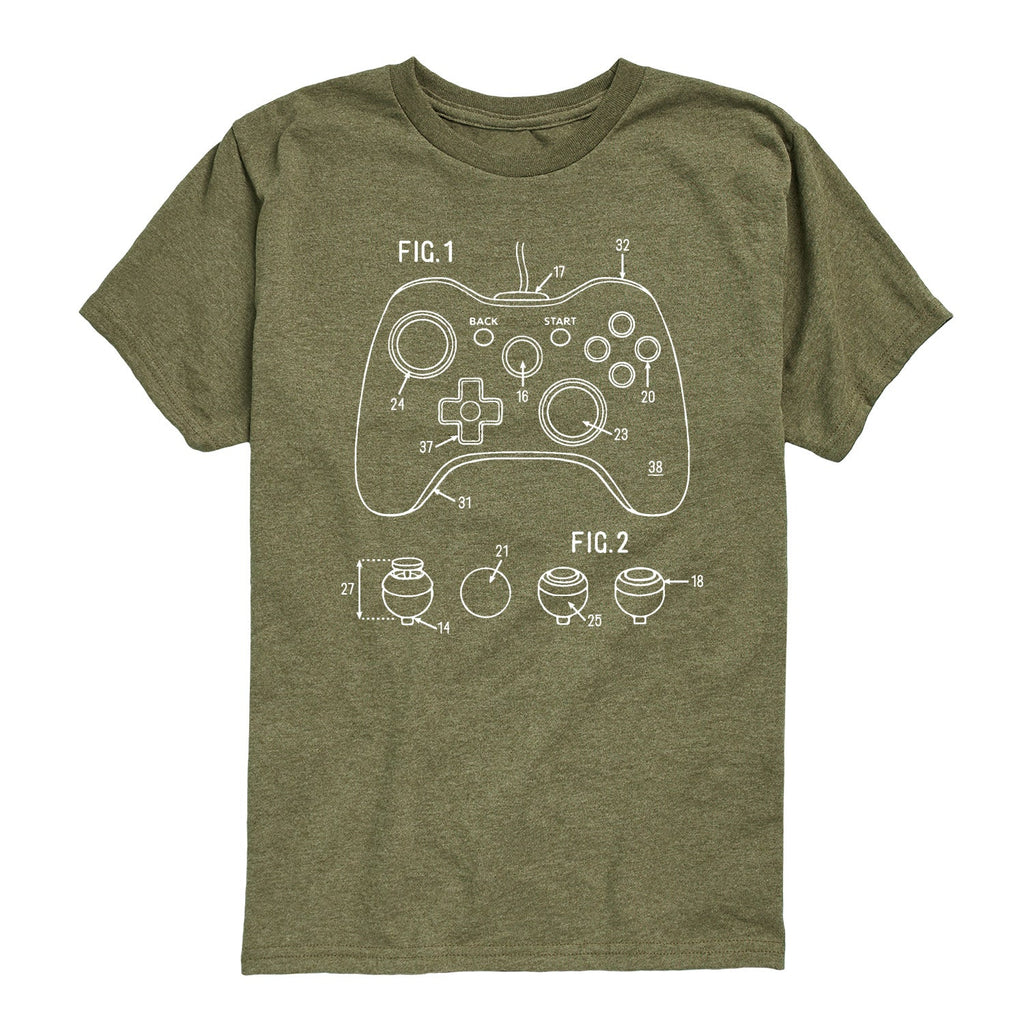 Instant Message - Game Controller Rendering - Youth Short Sleeve Graphic T-shirt