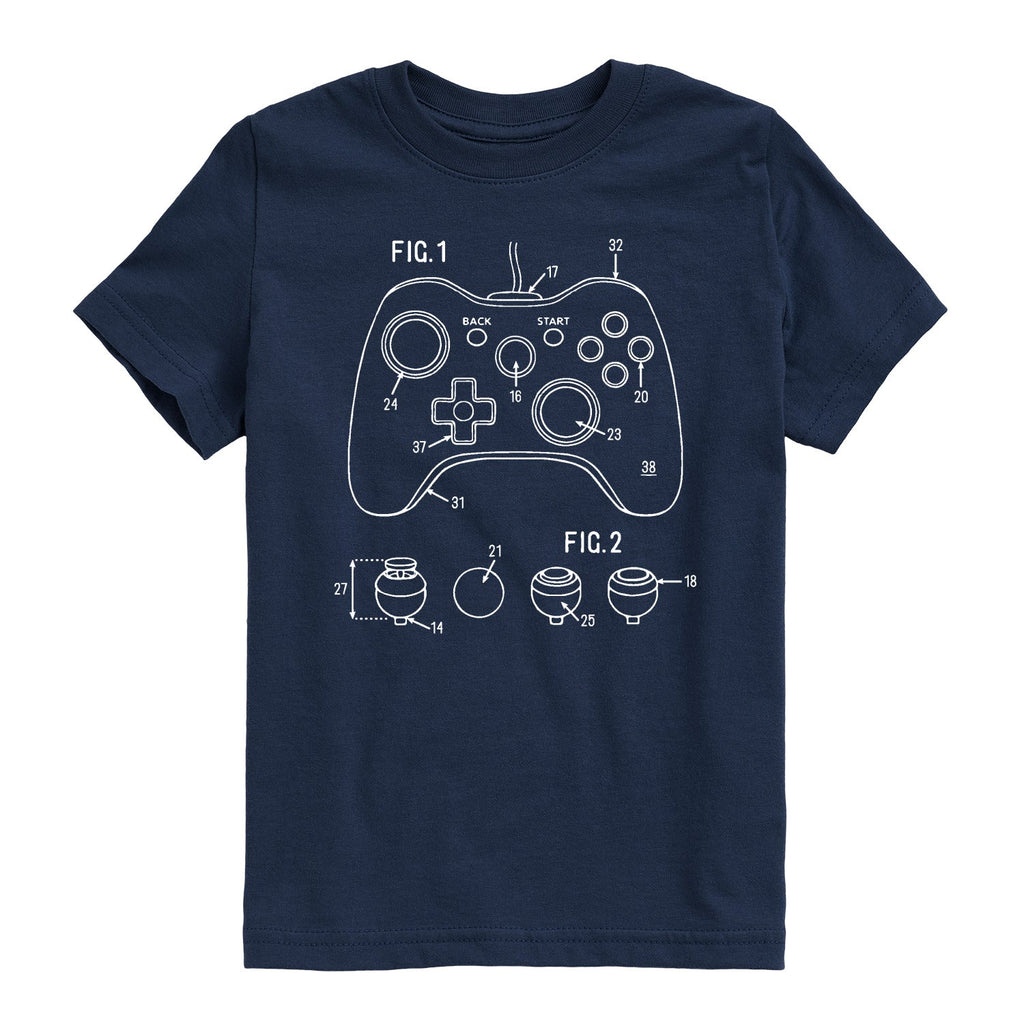 Instant Message - Game Controller Rendering - Youth Short Sleeve Graphic T-shirt