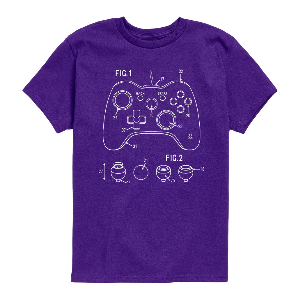 Instant Message - Game Controller Rendering - Youth Short Sleeve Graphic T-shirt