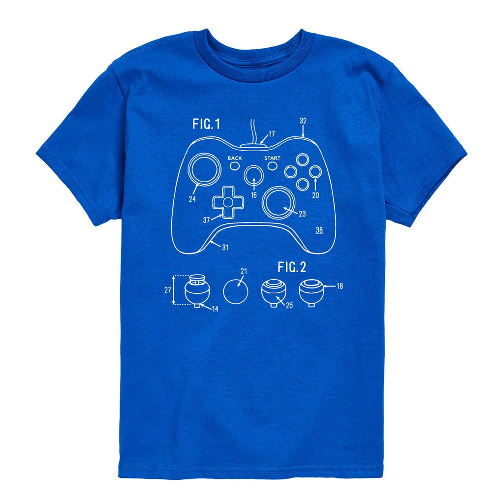 Instant Message - Game Controller Rendering - Youth Short Sleeve Graphic T-shirt