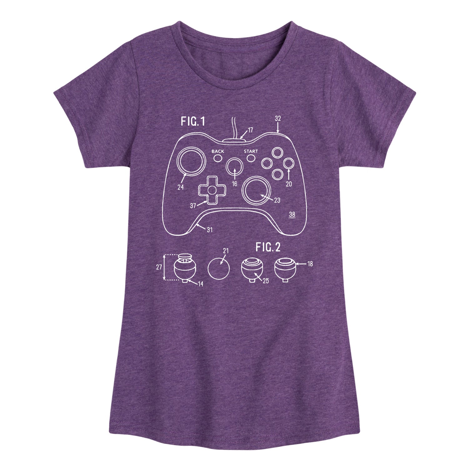 Instant Message - Game Controller Rendering - Youth Girls Short Sleeve T-shirt