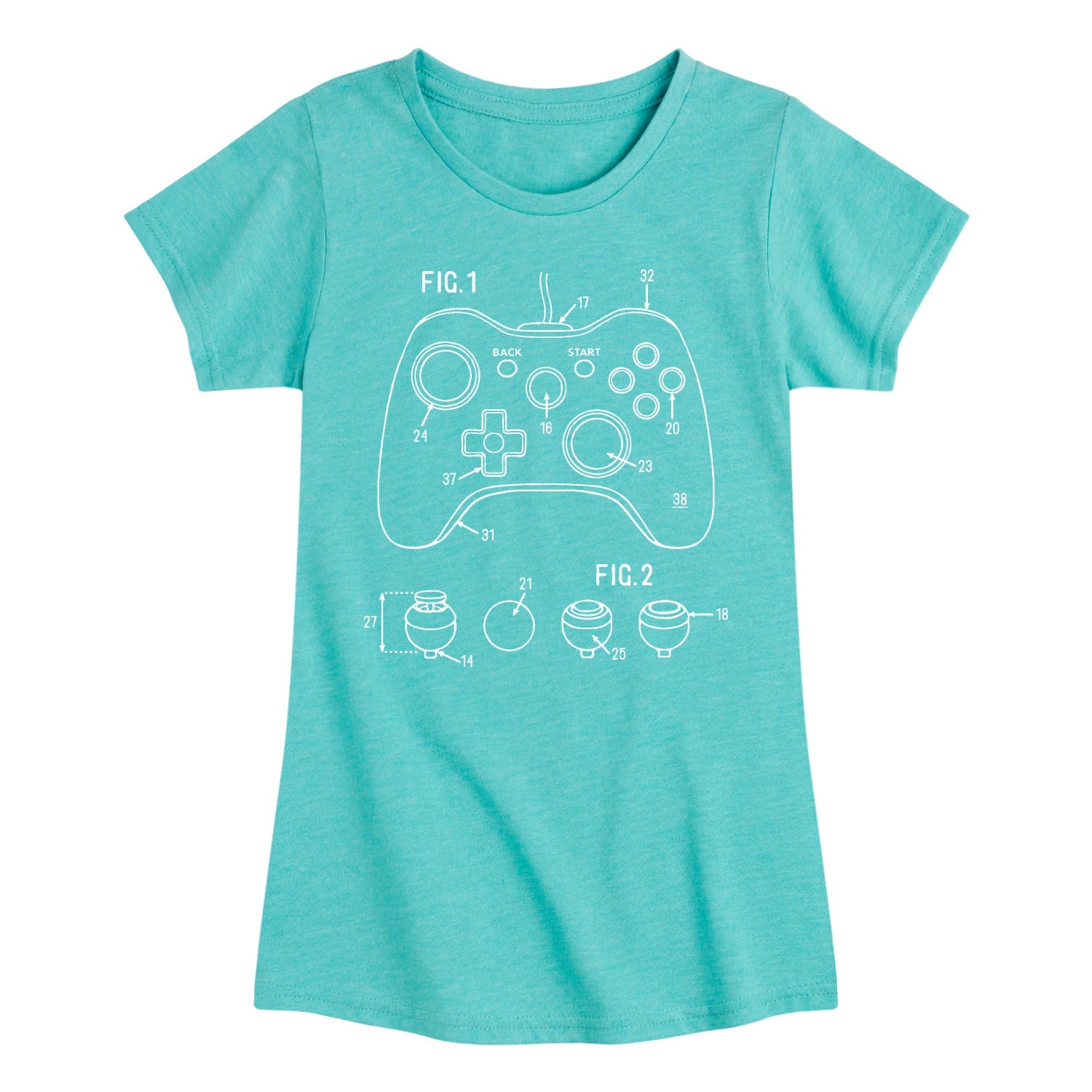 Instant Message - Game Controller Rendering - Youth Girls Short Sleeve T-shirt