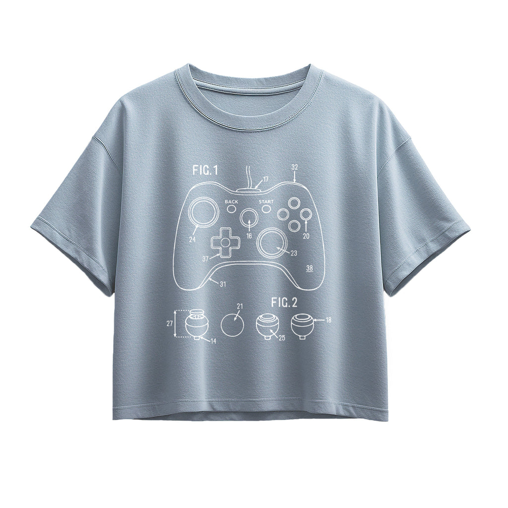 Instant Message - Game Controller Rendering - Youth Girl Short Sleeve Boxy Tee