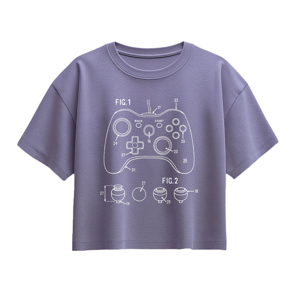 Instant Message - Game Controller Rendering - Youth Girl Short Sleeve Boxy Tee