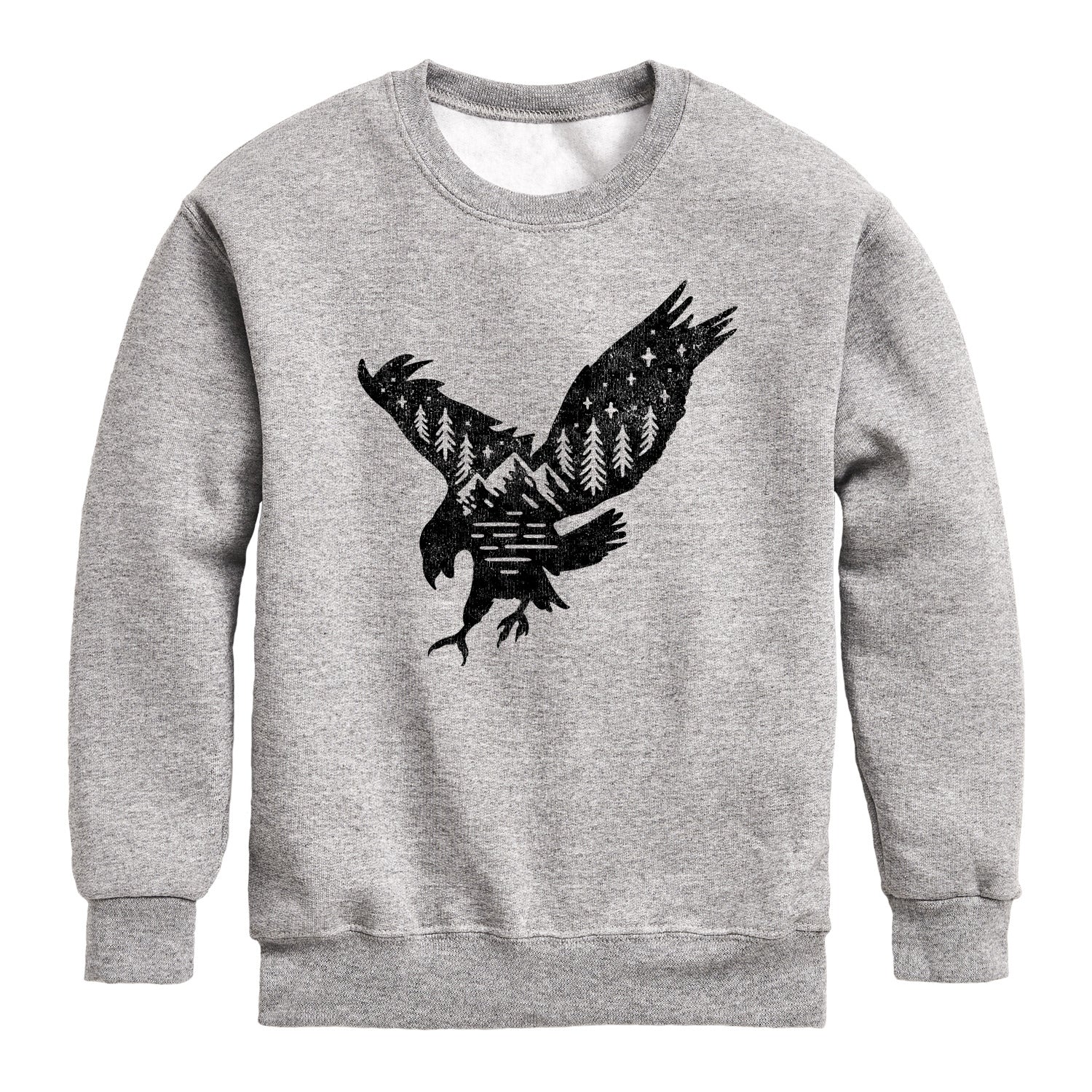 Instant Message - Nature Eagle - Youth Crew Fleece Sweatshirt
