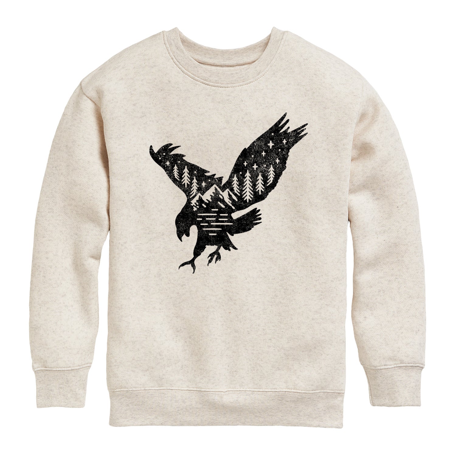 Instant Message - Nature Eagle - Youth Crew Fleece Sweatshirt