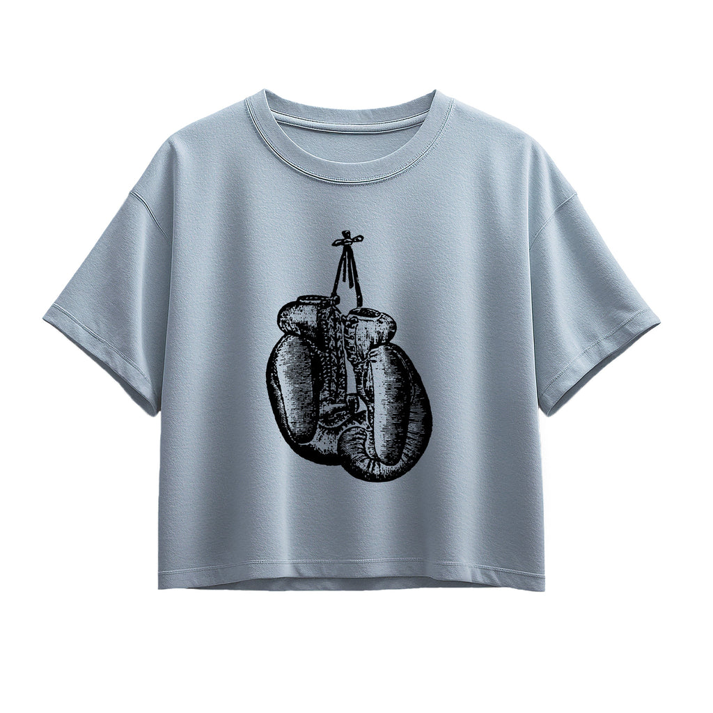 Instant Message - Boxing Gloves - Youth Girl Short Sleeve Boxy Tee