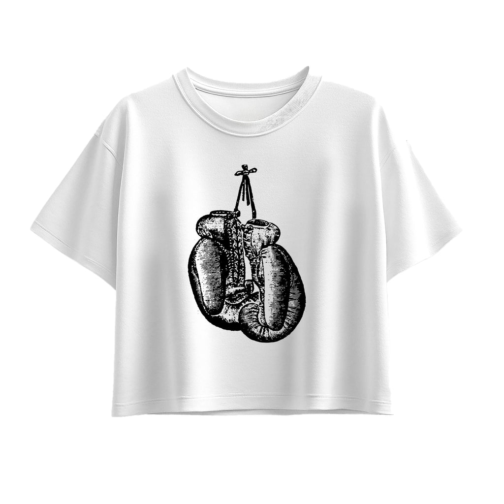 Instant Message - Boxing Gloves - Youth Girl Short Sleeve Boxy Tee