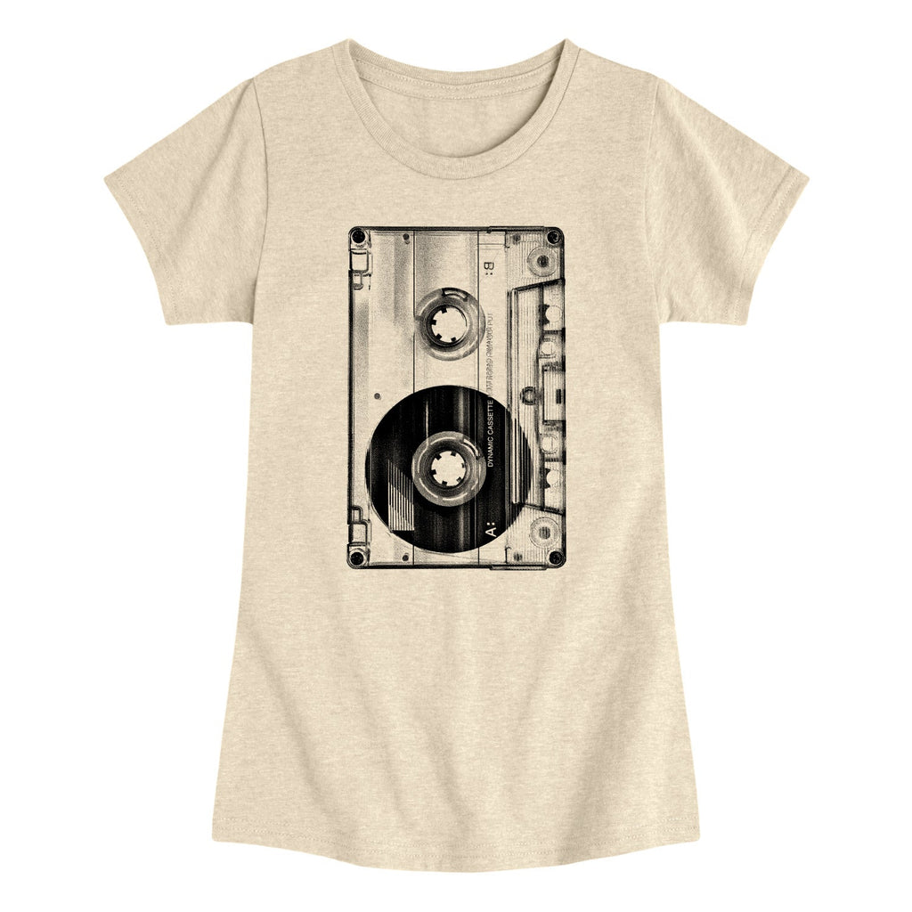 Instant Message - Big Cassette Tape - Youth Girls Short Sleeve T-shirt