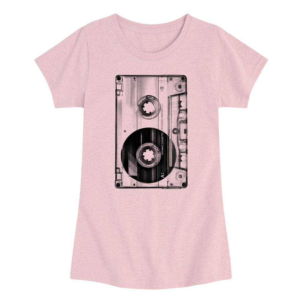Instant Message - Big Cassette Tape - Youth Girls Short Sleeve T-shirt