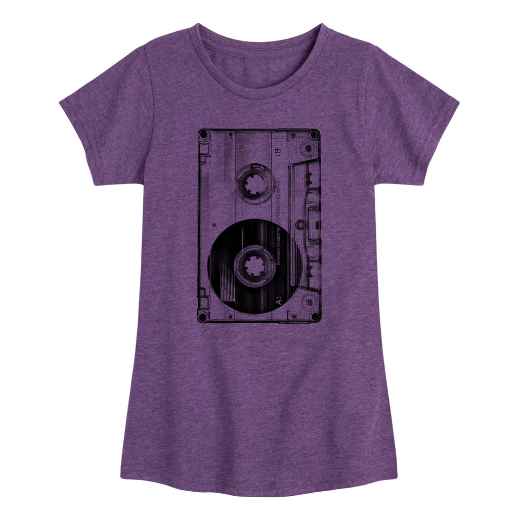 Instant Message - Big Cassette Tape - Youth Girls Short Sleeve T-shirt
