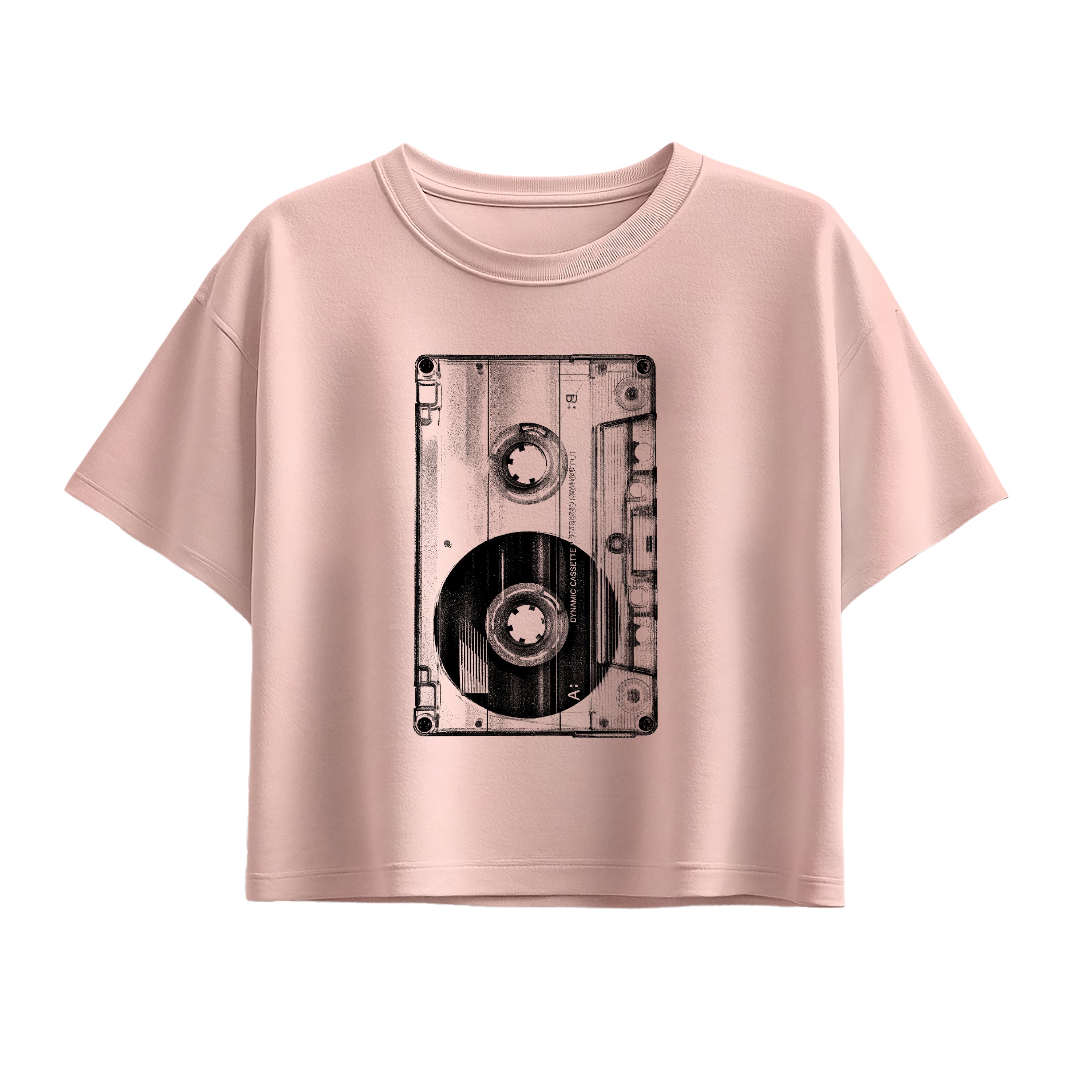 Instant Message - Big Cassette Tape - Youth Girl Short Sleeve Boxy Tee