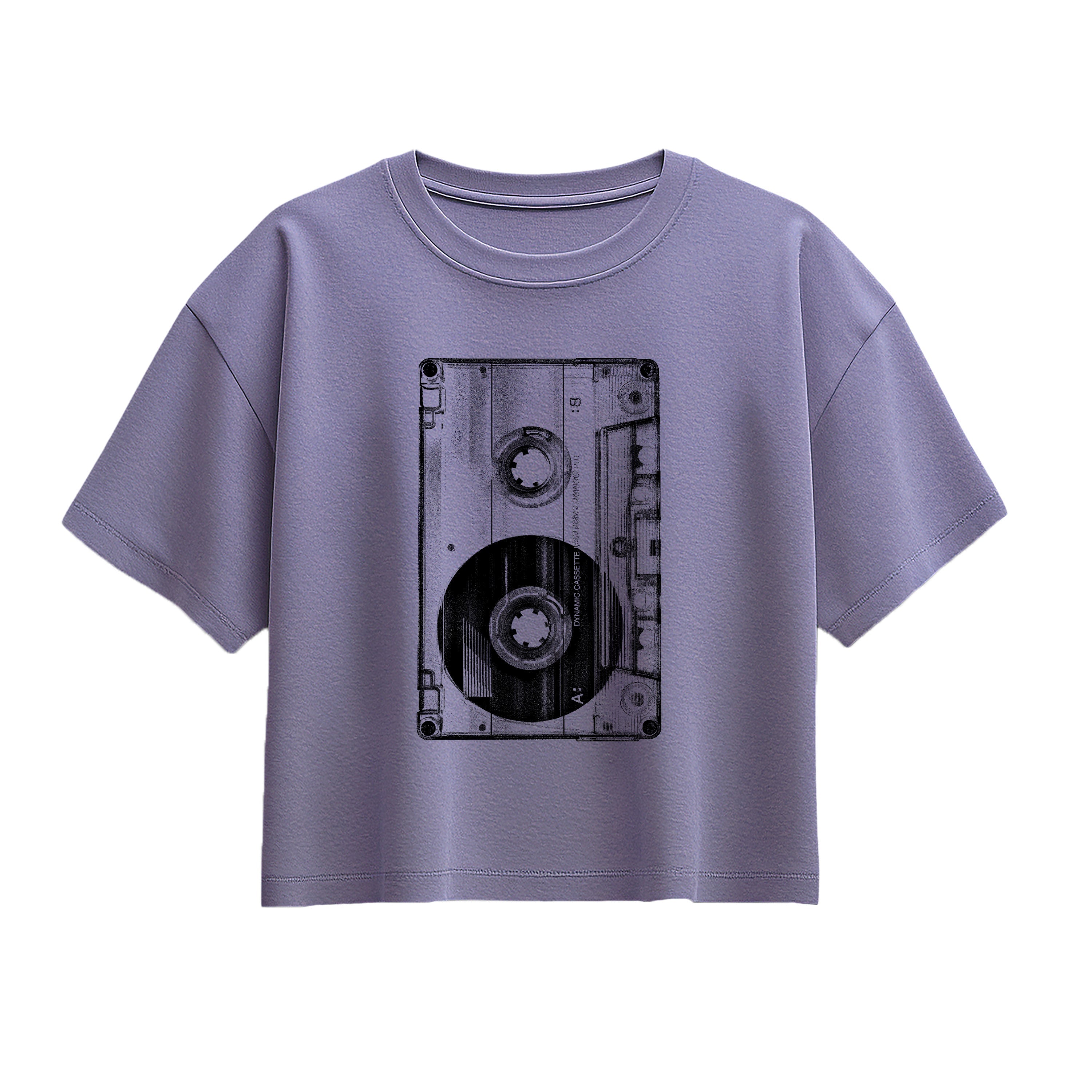 Instant Message - Big Cassette Tape - Youth Girl Short Sleeve Boxy Tee