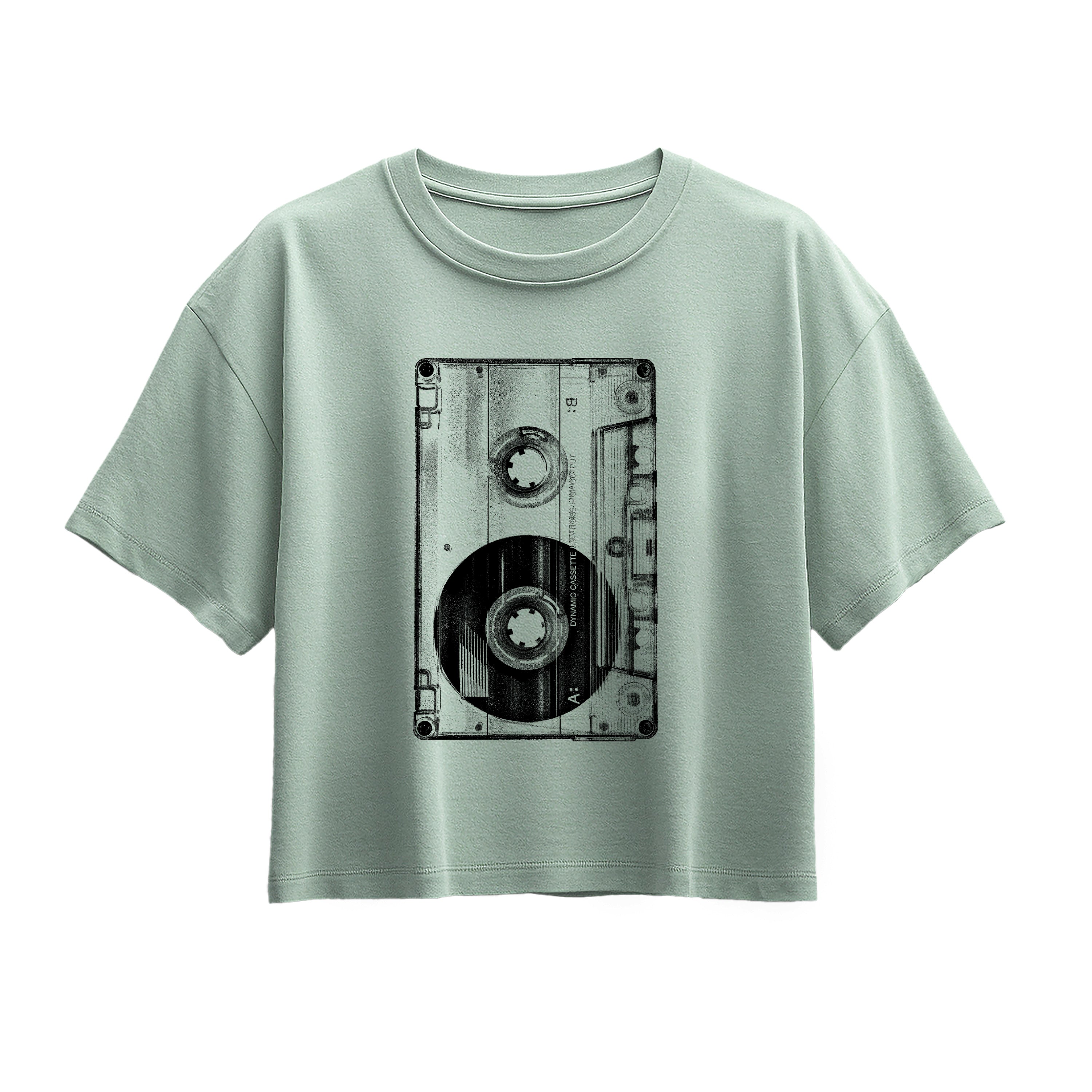 Instant Message - Big Cassette Tape - Youth Girl Short Sleeve Boxy Tee