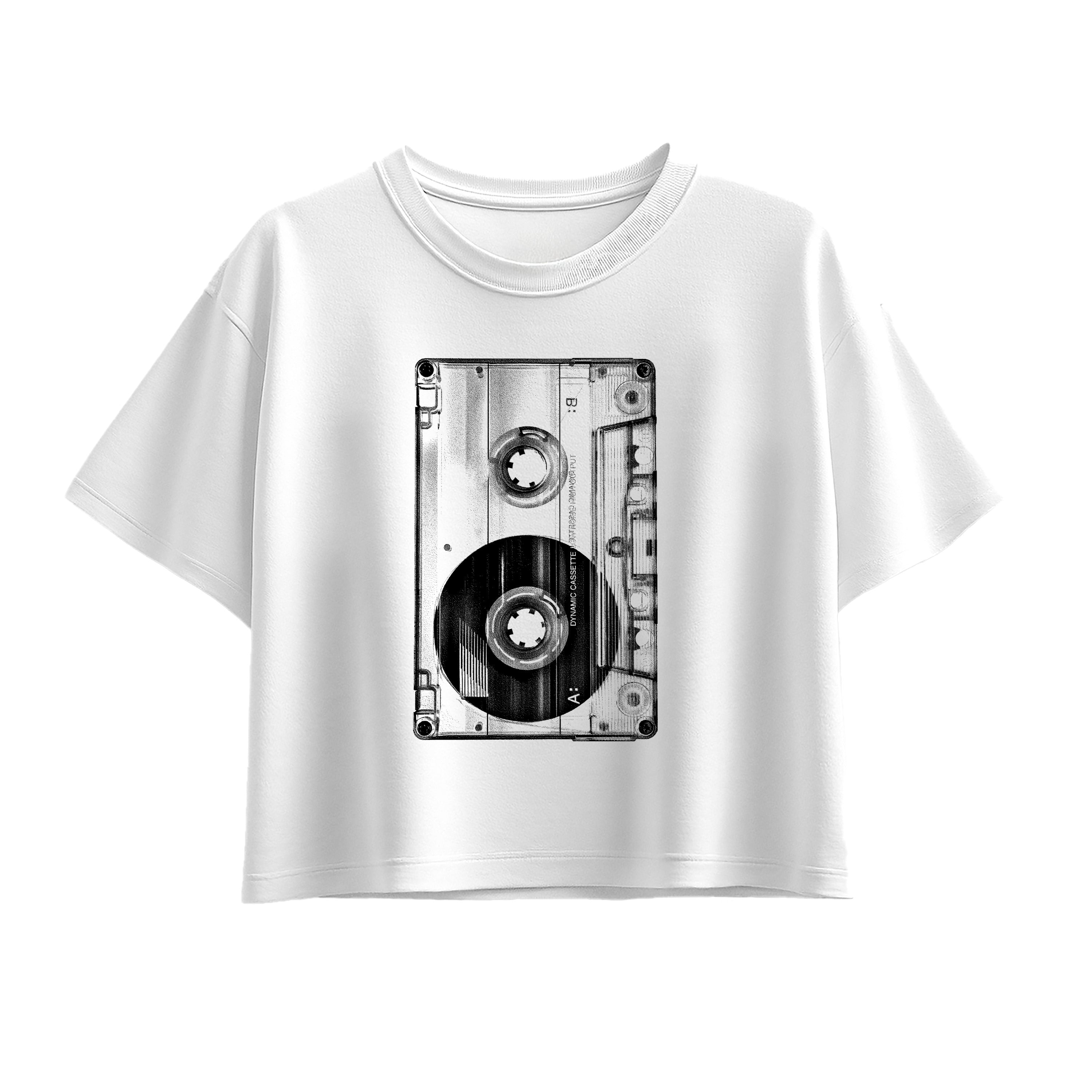 Instant Message - Big Cassette Tape - Youth Girl Short Sleeve Boxy Tee