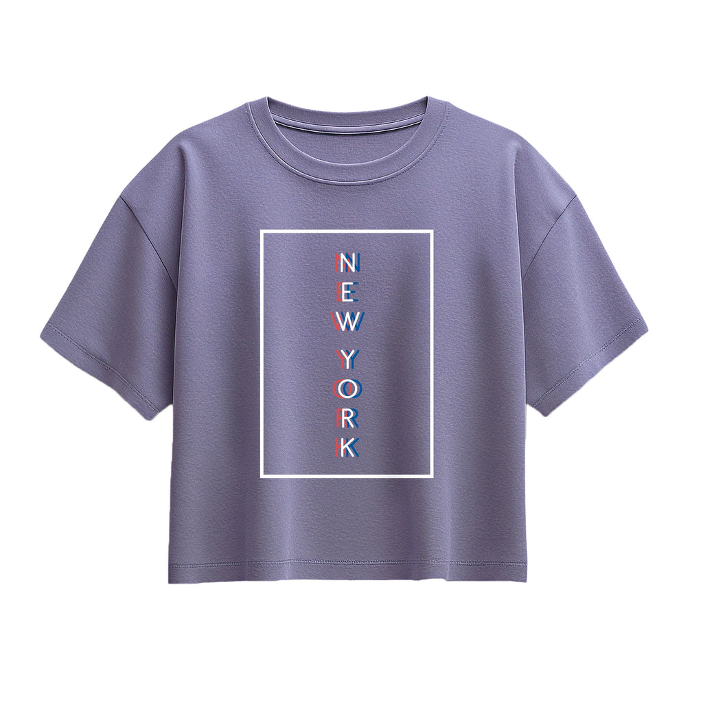 Instant Message - Rwb New York - Youth Girl Short Sleeve Boxy Tee