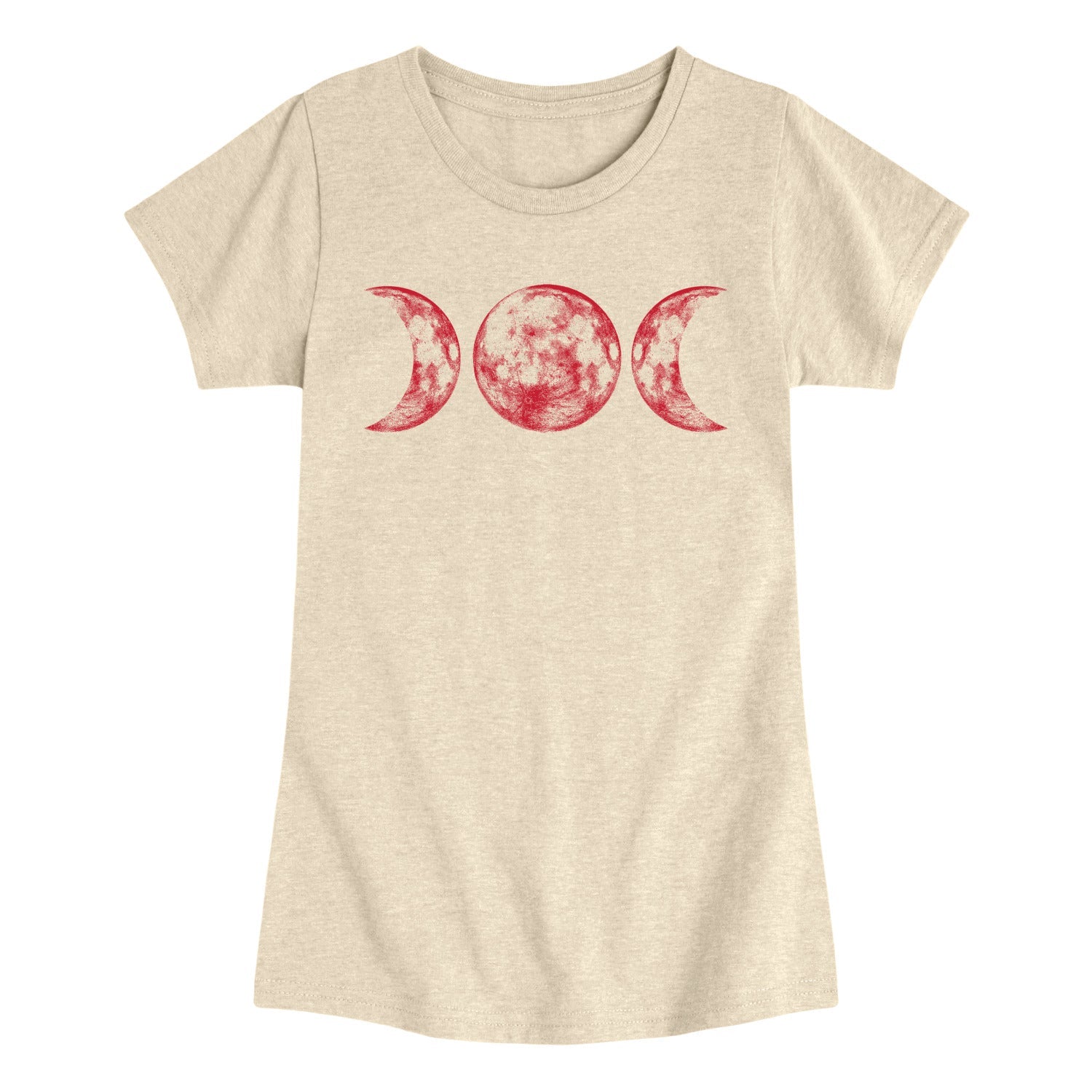 Instant Message - Scarlet Red Moon - Youth Girls Short Sleeve T-shirt