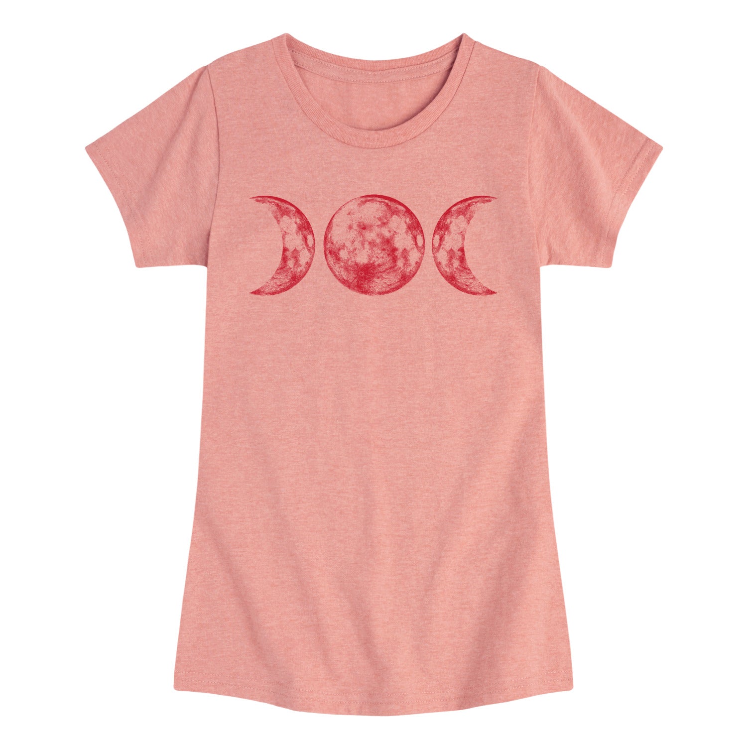 Instant Message - Scarlet Red Moon - Youth Girls Short Sleeve T-shirt