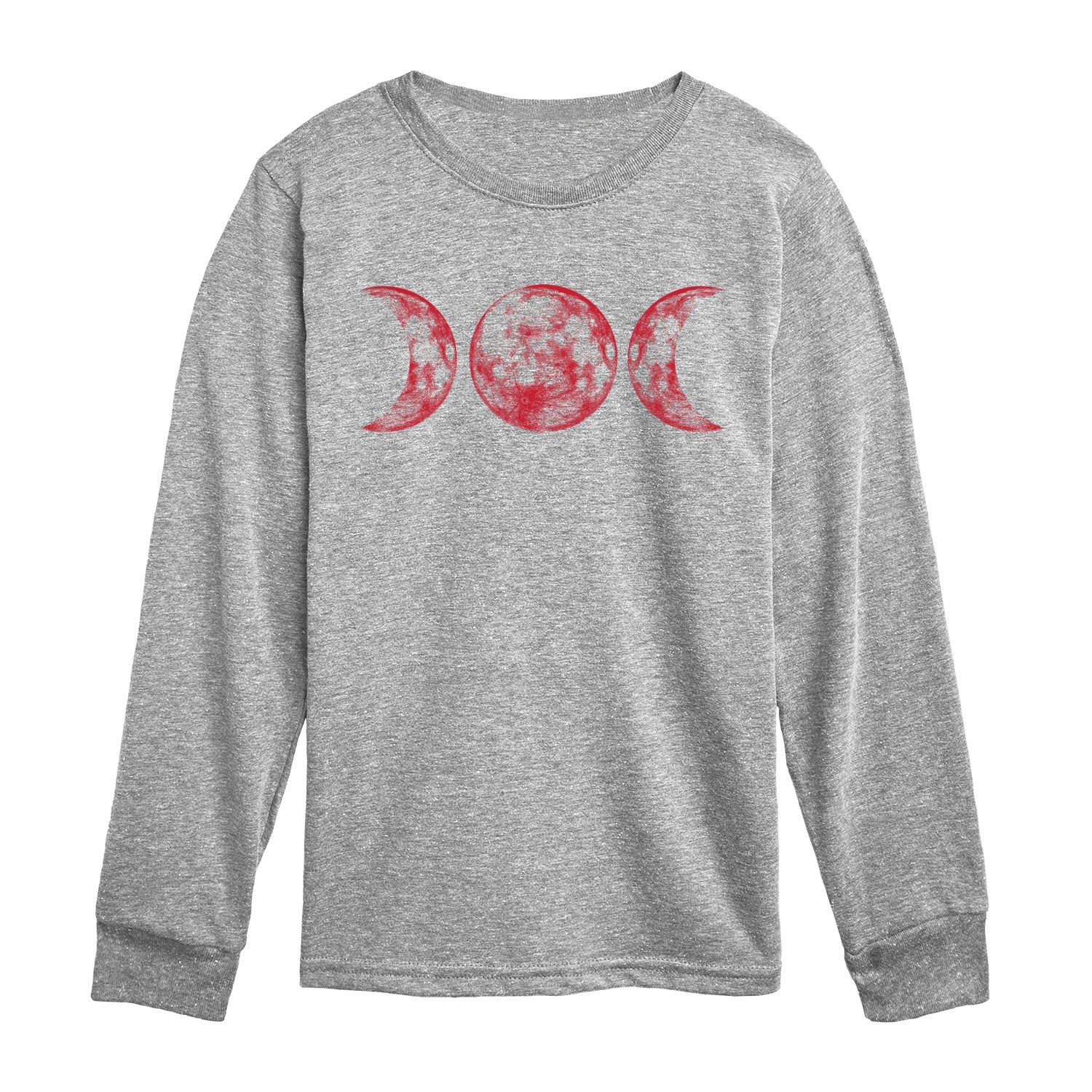 Instant Message - Scarlet Red Moon - Youth Long Sleeve Graphic T-shirt