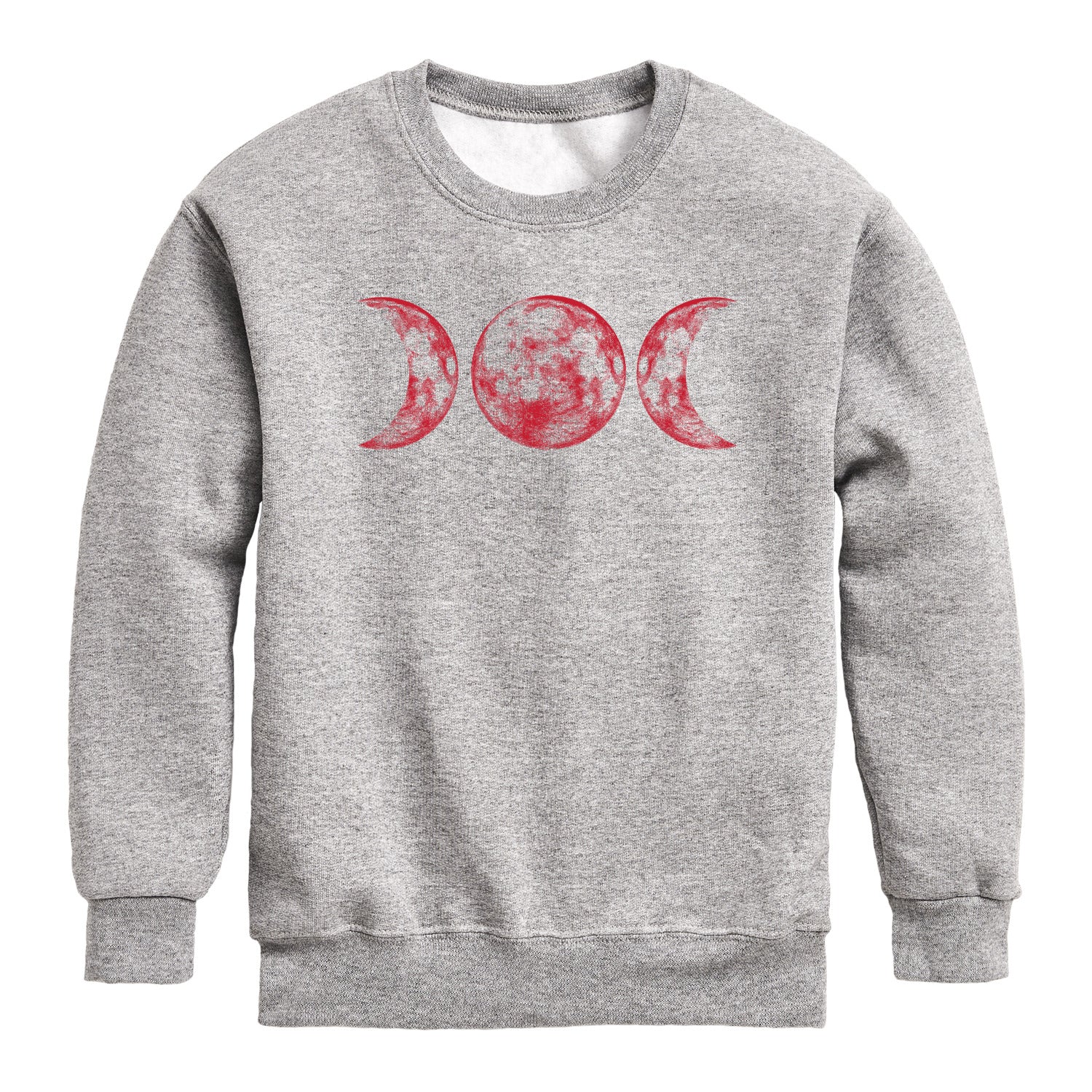 Instant Message - Scarlet Red Moon - Youth Crew Fleece Sweatshirt