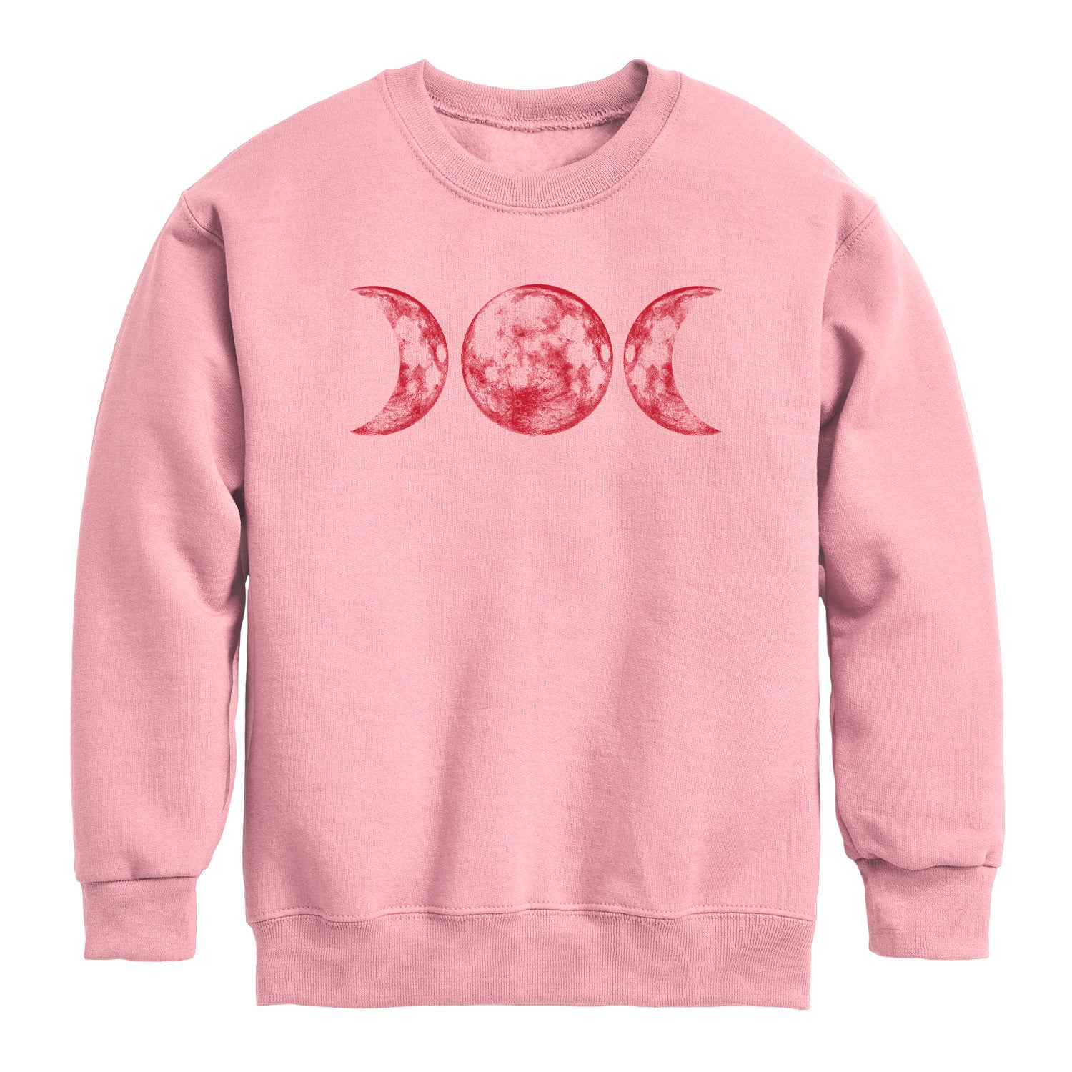 Instant Message - Scarlet Red Moon - Youth Crew Fleece Sweatshirt