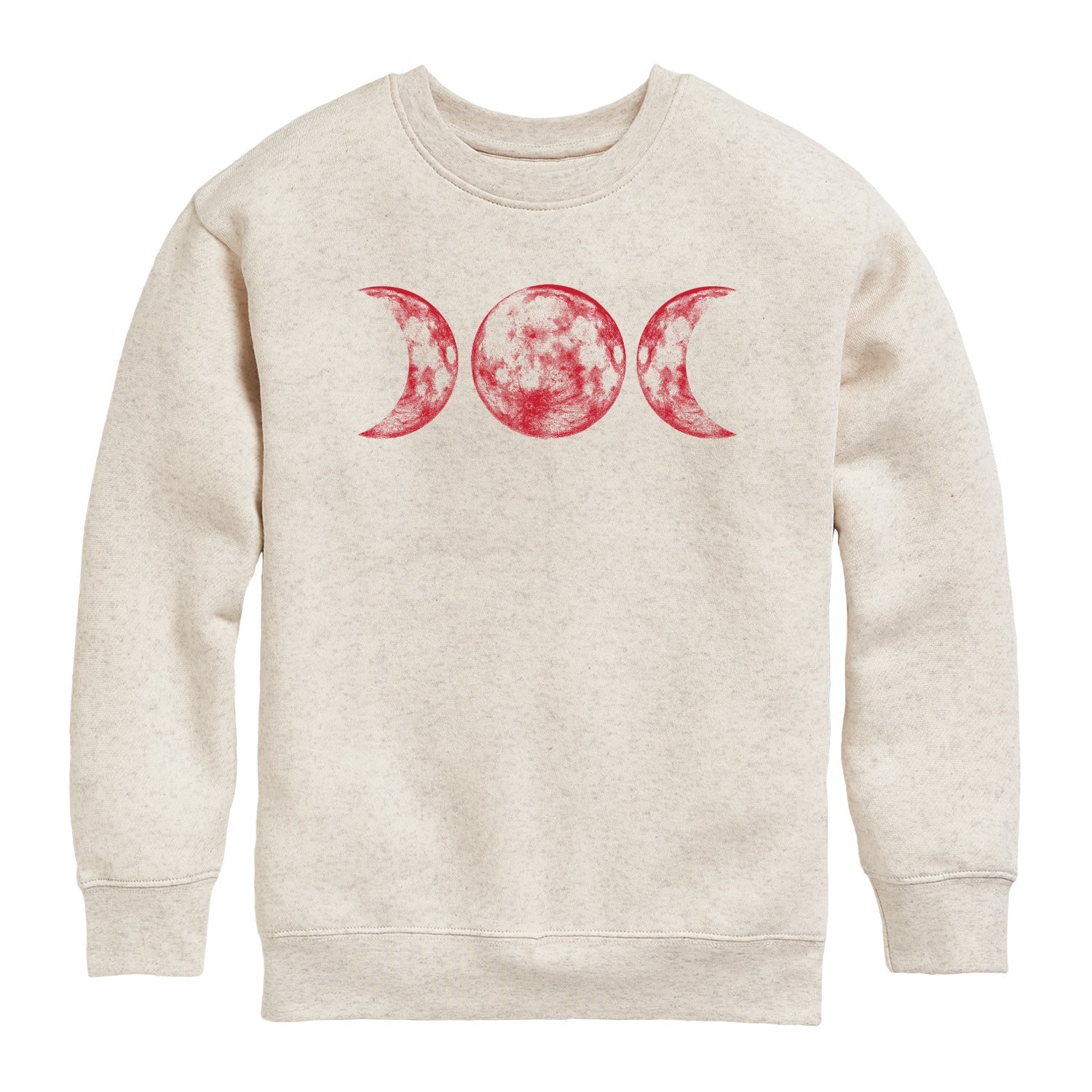 Instant Message - Scarlet Red Moon - Youth Crew Fleece Sweatshirt