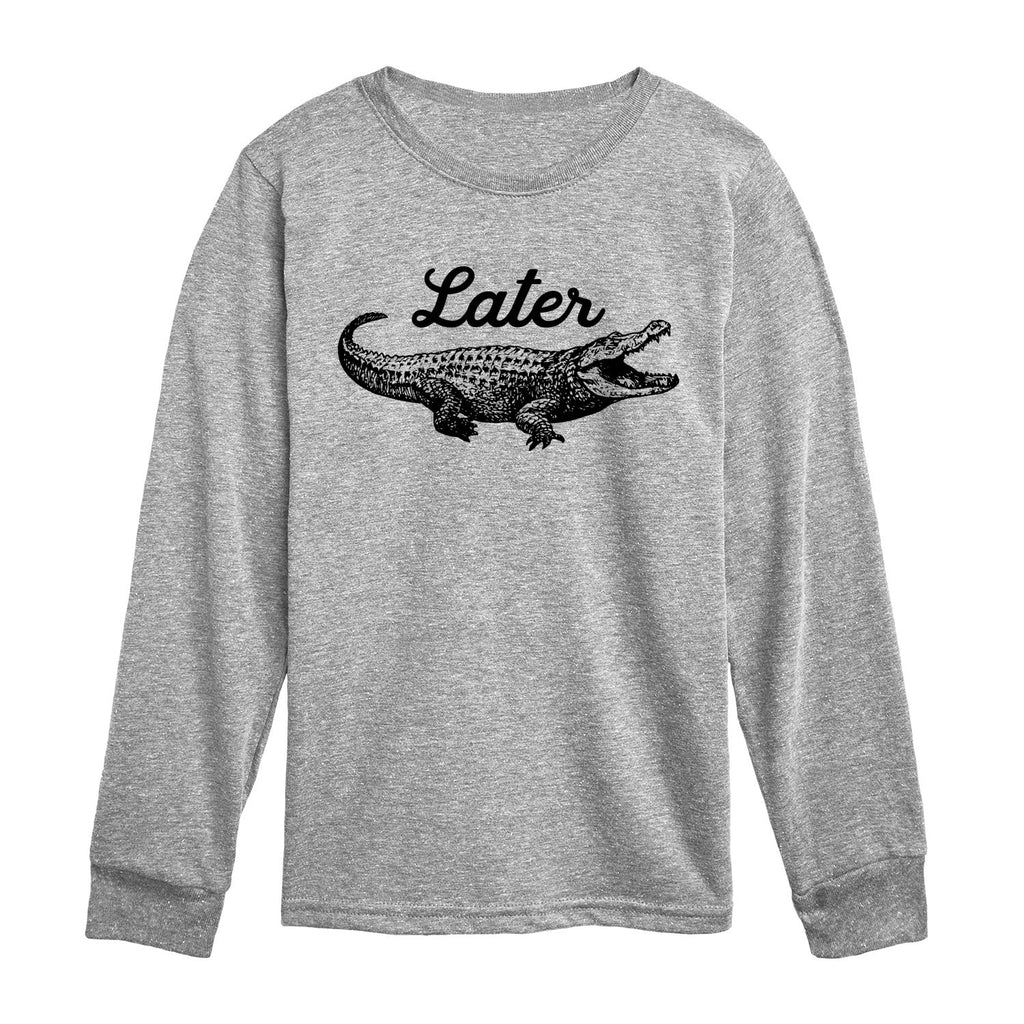 Instant Message - Later Gator - Youth Long Sleeve Graphic T-shirt