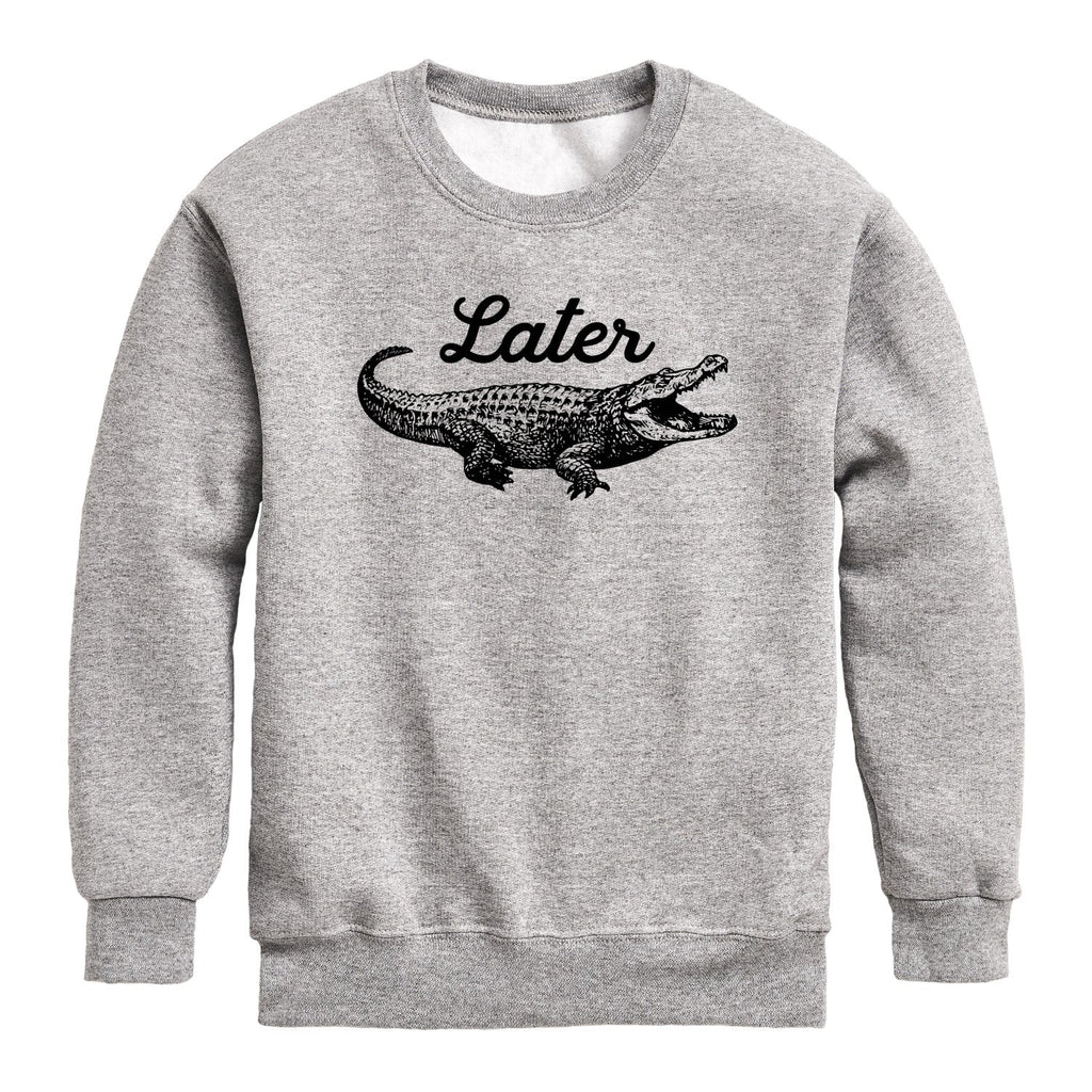 Instant Message - Later Gator - Youth Crew Fleece Sweatshirt