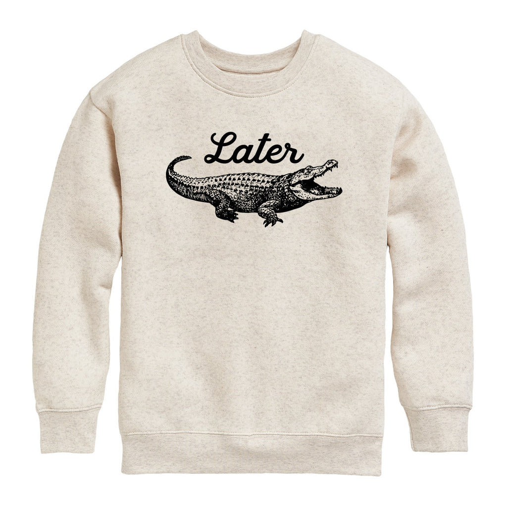 Instant Message - Later Gator - Youth Crew Fleece Sweatshirt