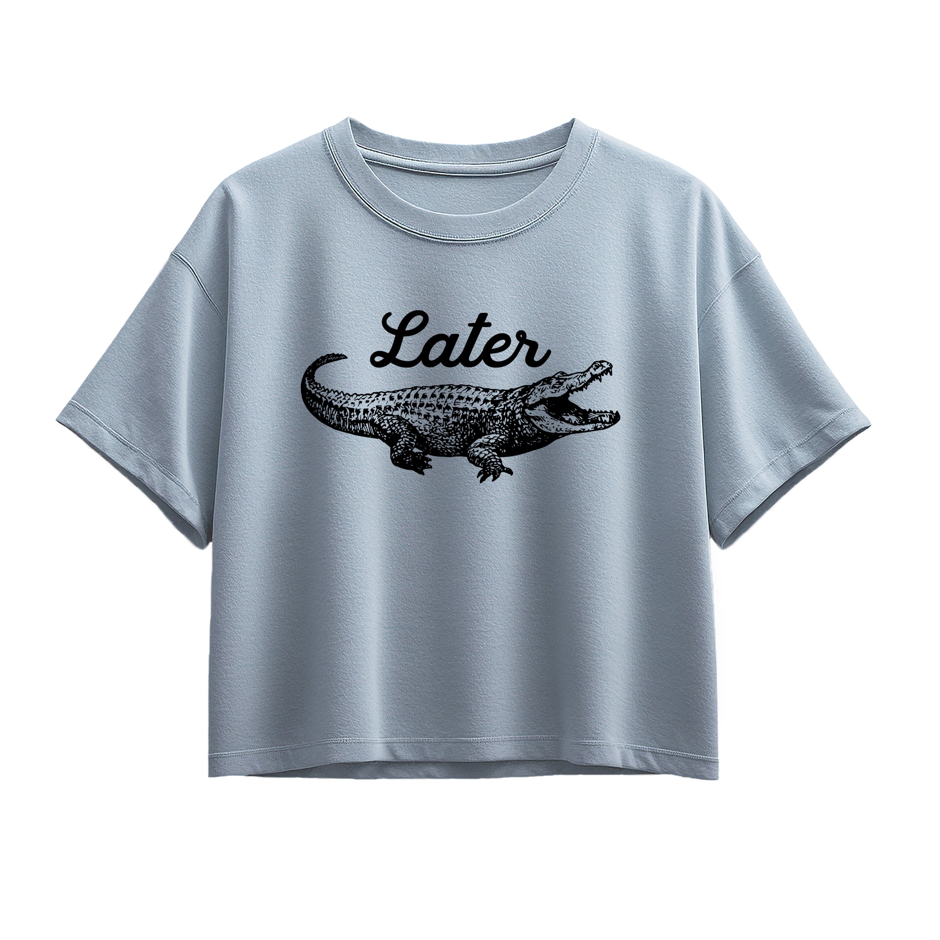 Instant Message - Later Gator - Youth Girl Short Sleeve Boxy Tee