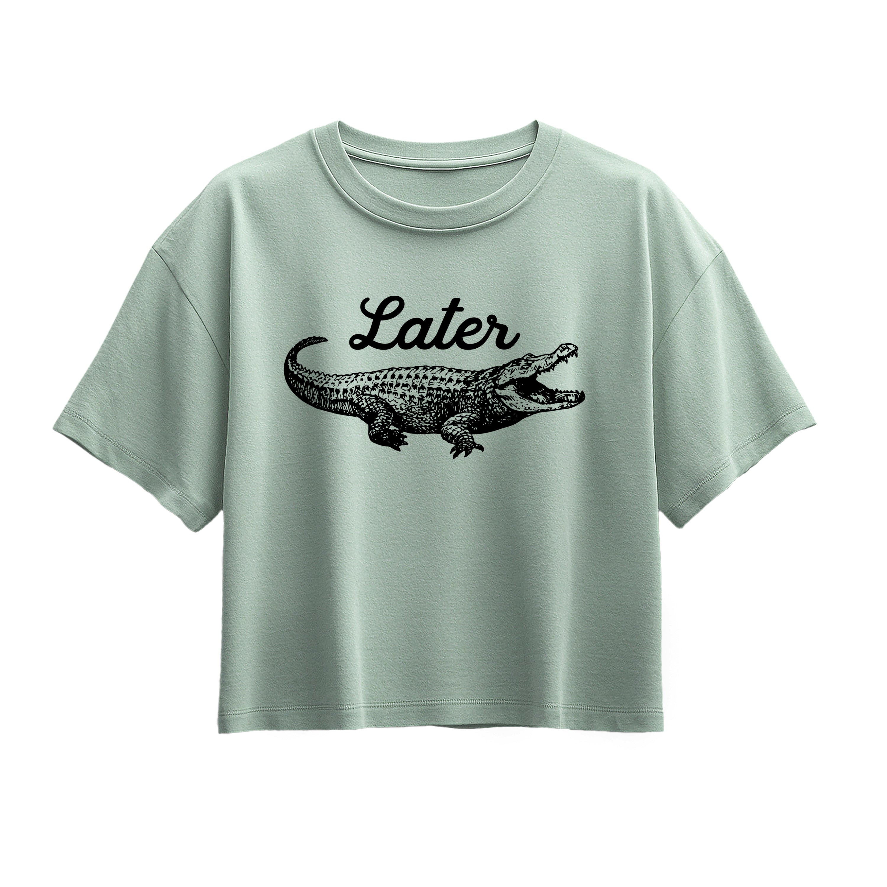Instant Message - Later Gator - Youth Girl Short Sleeve Boxy Tee