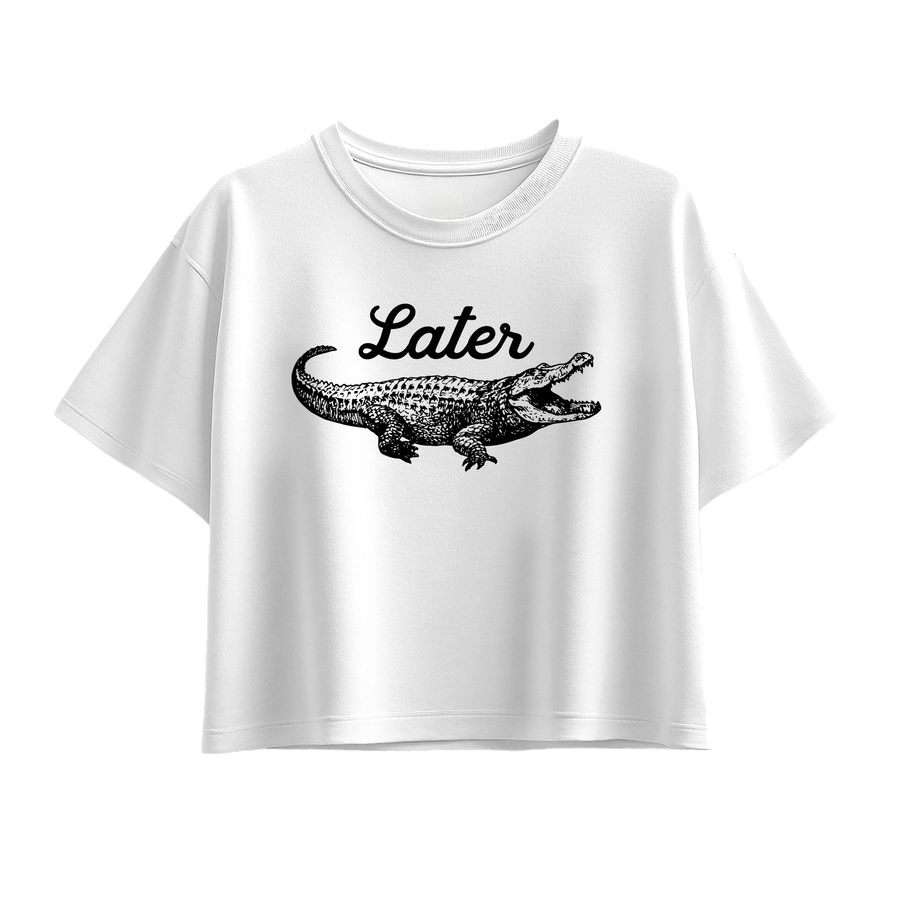 Instant Message - Later Gator - Youth Girl Short Sleeve Boxy Tee