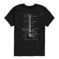 Instant Message - Guitar Diagram - Youth Short Sleeve Graphic T-shirt