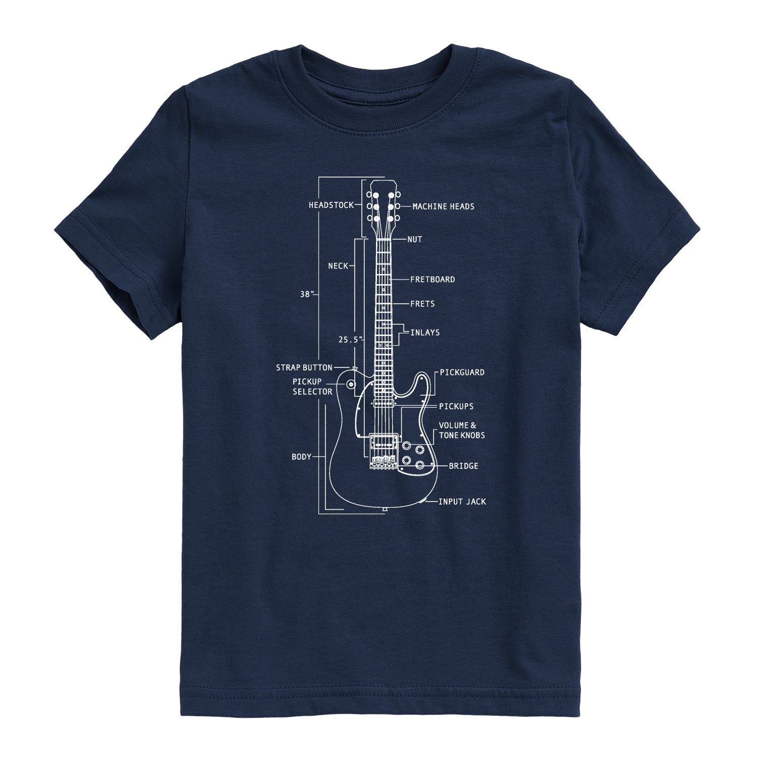 Instant Message - Guitar Diagram - Youth Short Sleeve Graphic T-shirt