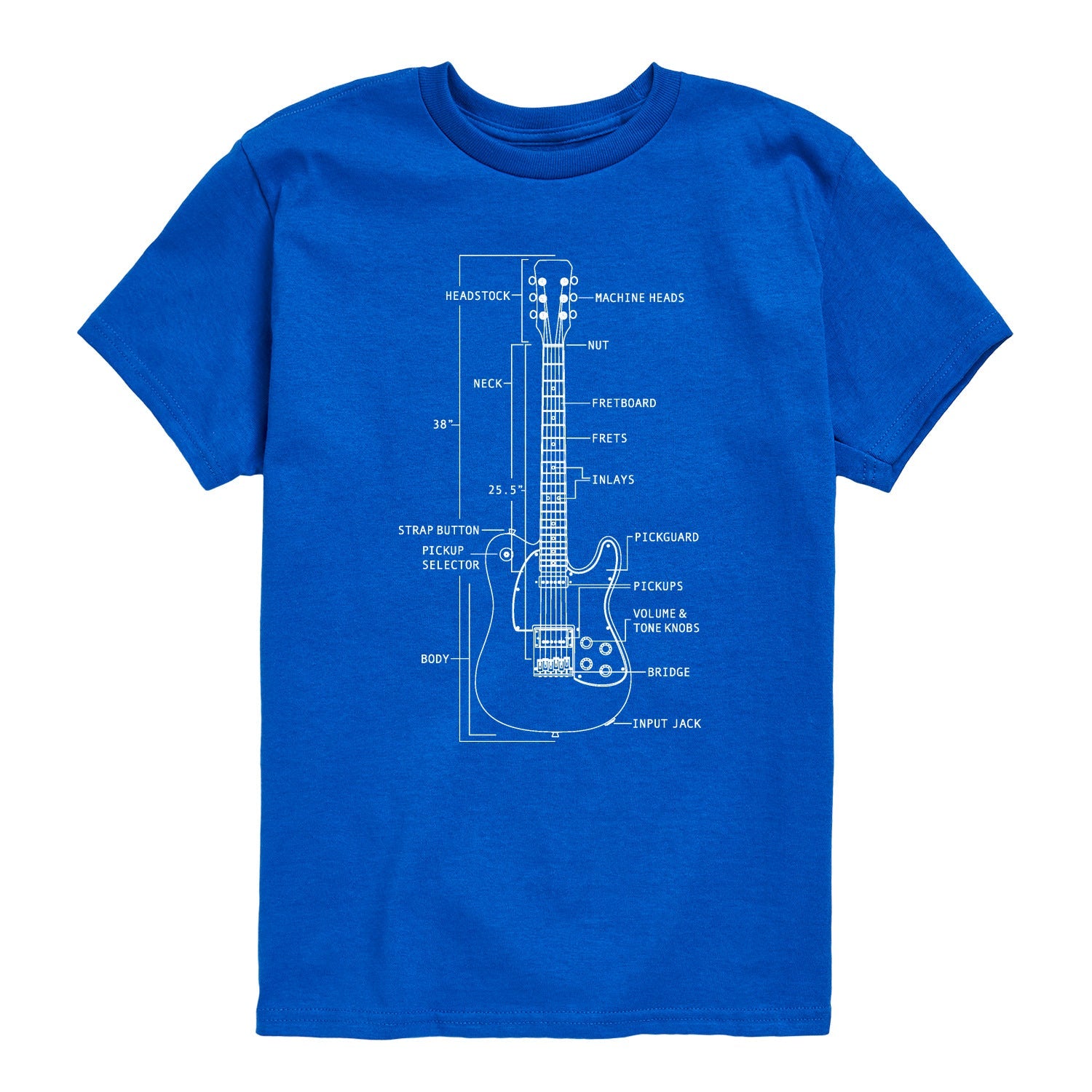 Instant Message - Guitar Diagram - Youth Short Sleeve Graphic T-shirt