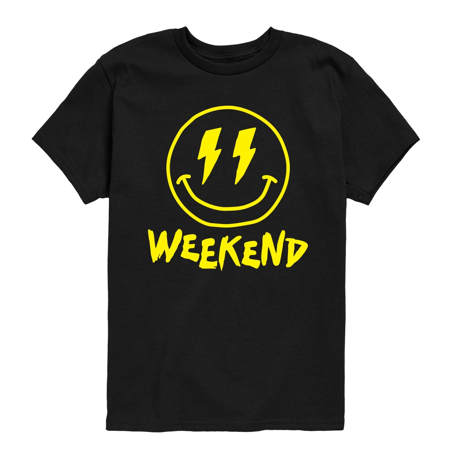 Instant Message - Weekend Smile Face - Youth Short Sleeve Graphic T-shirt