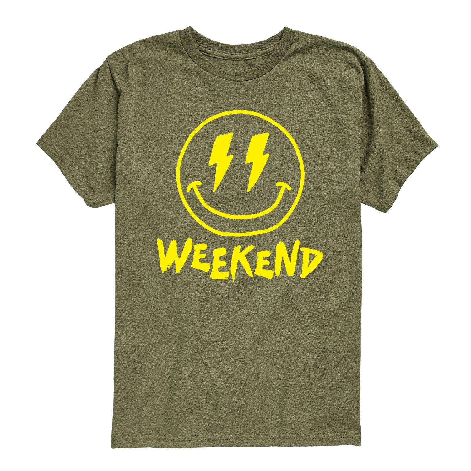 Instant Message - Weekend Smile Face - Youth Short Sleeve Graphic T-shirt