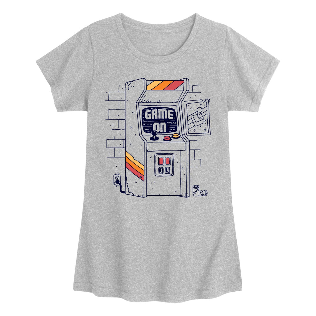Instant Message - Arcade Scene - Youth Girls Short Sleeve T-shirt