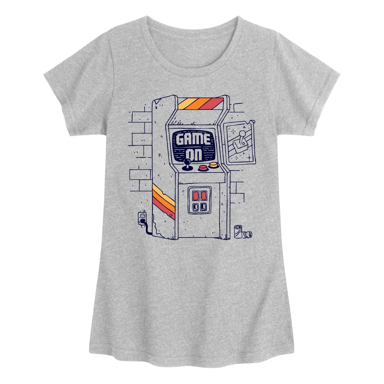 Instant Message - Arcade Scene - Youth Girls Short Sleeve T-shirt