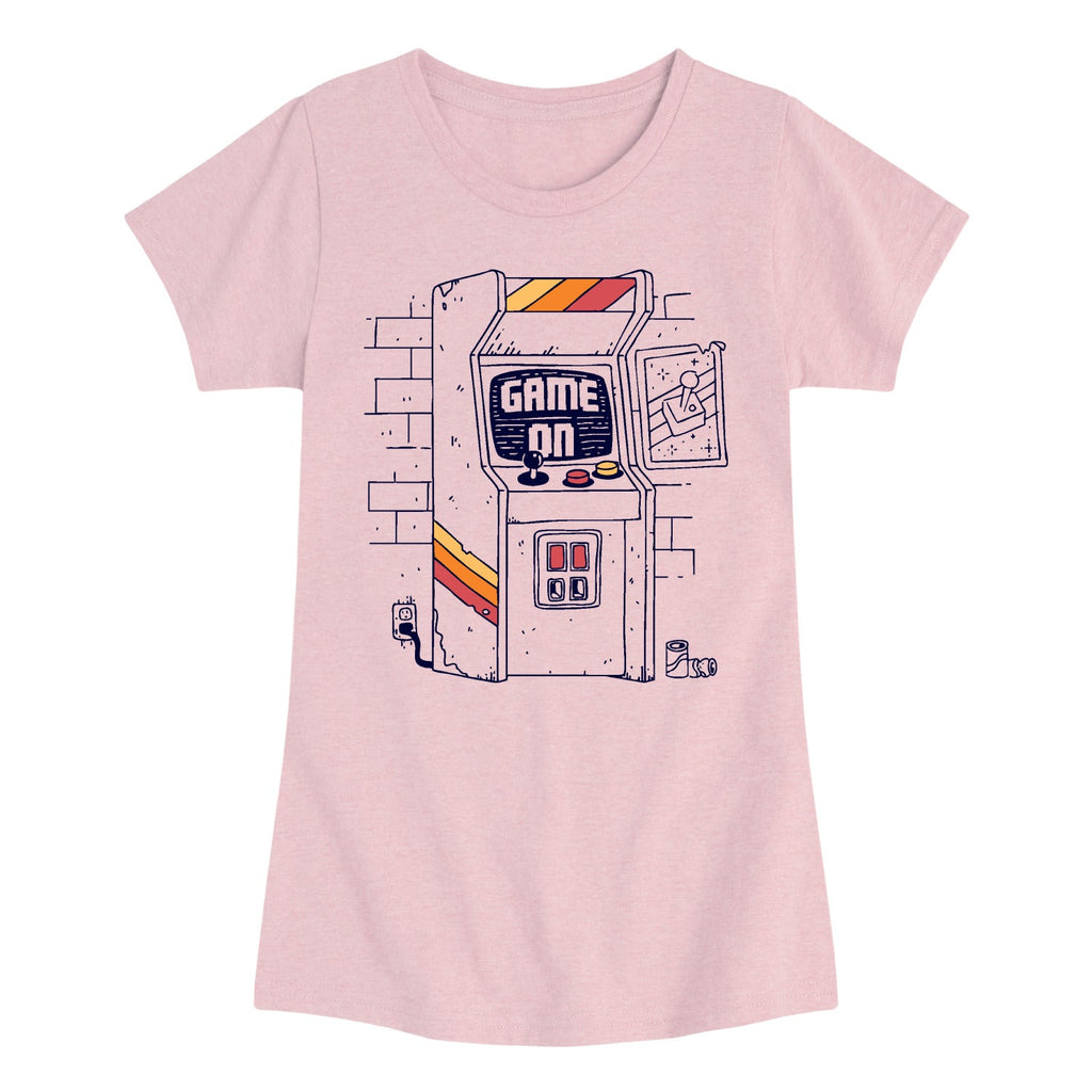 Instant Message - Arcade Scene - Youth Girls Short Sleeve T-shirt