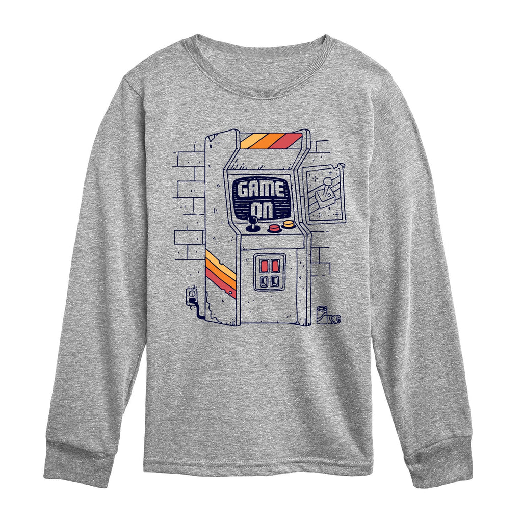 Instant Message - Arcade Scene - Youth Long Sleeve Graphic T-shirt